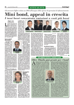 Mini bond, appeal in crescita