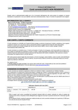 Conti correnti-CONTO NON RESIDENTI