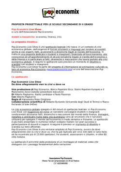 Pop Economix Live Show SCUOLA