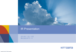 IR Presentation 2014 11-12月（PDF：91ページ, 5022KB）