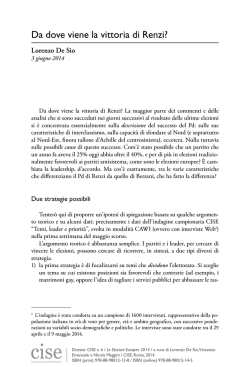Da dove viene la vittoria di Renzi?