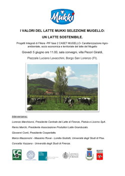 i valori del latte mukki selezione mugello: un latte sostenibile.