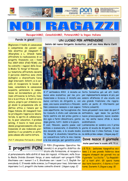 I progetti PON - giovanni verga