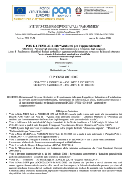 PON E-1-FESR-2014-418 - Istituto Comprensivo "Parmenide"