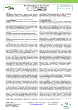 Condizioni generali di contratto per i servizi