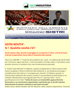 Scarica la scheda in PDF - E-mail: sede@eco