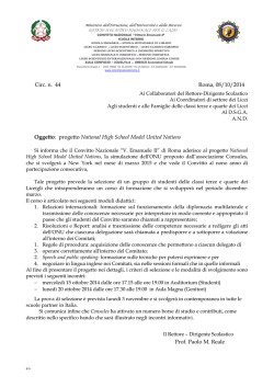 Circ. n. 44 NHSMUN - Convitto Nazionale Vittorio Emanuele II