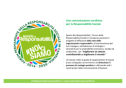 i i di i Una comunicazione condivisa per la Responsabilit&agrave; Sociale