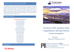 Programma POC - Tuscany Critical Care Group