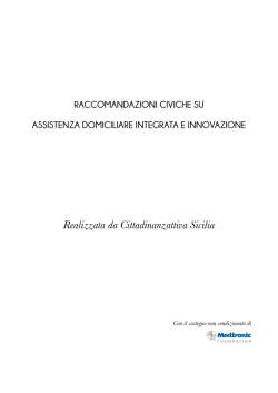 Raccomandazioni civiche su ADI e innovazione