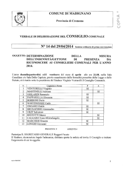 determinazione misura indennita/gettone di presenza da