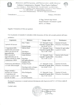 Corso formazione di rete per genitori