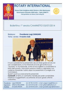 Bollettino n&deg; 1 - Sito Ufficiale del Rotary di Castiglione delle Stiviere