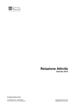 20/1/14 Presentazione Fondazione Manuli