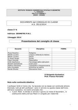 Classe 5A GEO - IIS "L. EINAUDI"