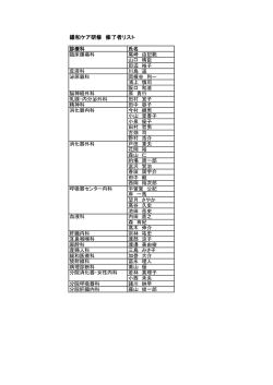 緩和ケア研修 修了者リスト