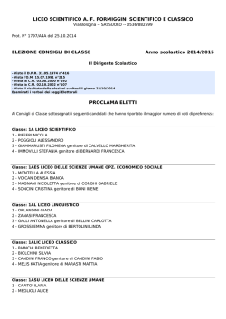 2014000005-Proclamazione eletti nei Consigli di Classe a.s.2014