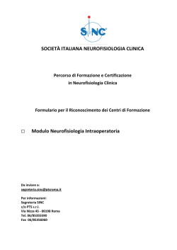 Modulo Neurofisiologia Intraoperatoria - SINC