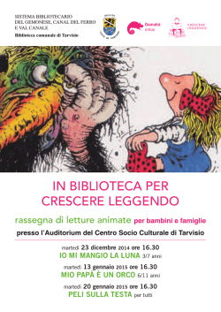 rassegna letture - Comune di Tarvisio