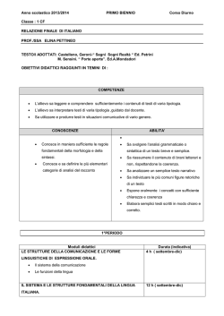 lingua e letteratura italiana