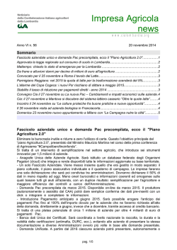n. 56 del 20 novembre 2014 - Confederazione Italiana Agricoltori
