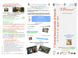 Bando Dioscuri 2014 - Sito Ufficiale del Comitato Scacchisto Siciliano
