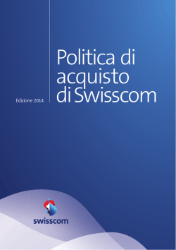 Politica di acquisto di Swisscom (pdf)