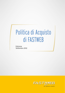 Politica di Acquisto di FASTWEB