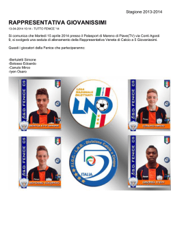 RAPPRESENTATIVA GIOVANISSIMI
