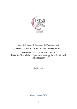 Osservatorio sui traffici marittimi al 2013