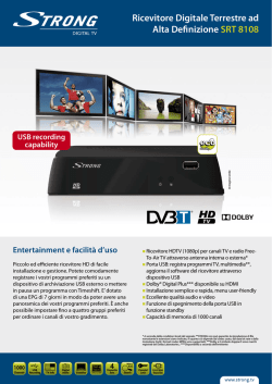 Ricevitore Digitale Terrestre ad Alta Definizione SRT 8108