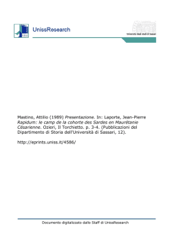 Mastino, Attilio (1989) Presentazione. In: Laporte