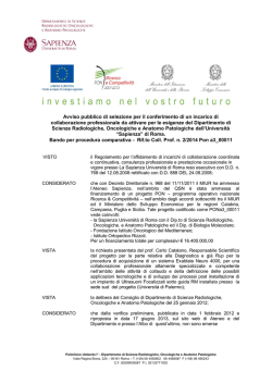 Bando - Scienze radiologiche
