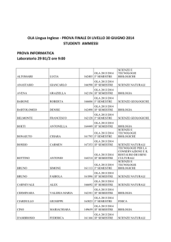 Prova OLA 30 Giugno 2014 - Centro linguistico di ateneo