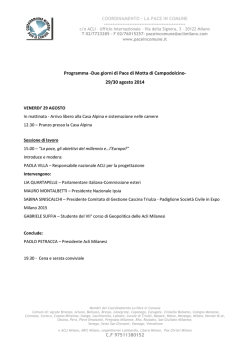 PROGRAMMA -Due giorni di Pace