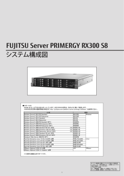 PRIMERGY RX300 S8 システム構成図 (2015年2月版) 樹系図