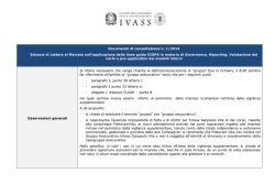 Documento di consultazione n. 1/2014 Schema di Lettera al