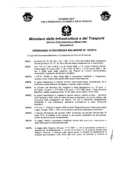 Ordinaza balneare Guardia Costiera 2014
