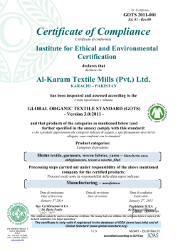 GOTS (Global Organic Textile Standards)