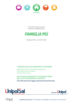 Famiglia Pi&ugrave; - Unipol Assicurazioni