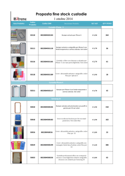 Proposta fine stock custodie