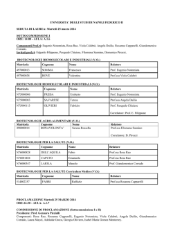 Lista degli studenti per ciascuna sottocommissione