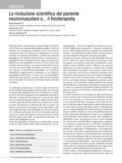 La rivoluzione scientifica del paziente neuromuscolare e... il
