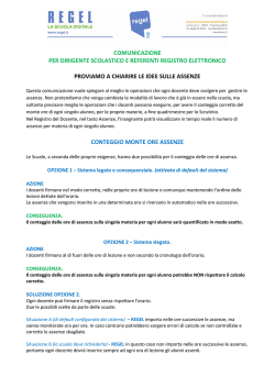 Gestione assenze - assistenza