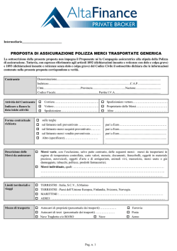 Questionario Trasporto Merci