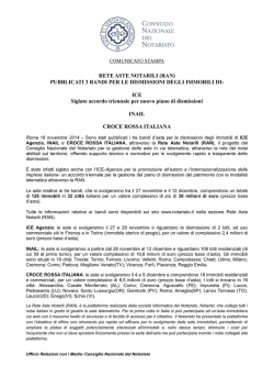 RETE ASTE NOTARILI (RAN) PUBBLICATI 3 BANDI PER LE