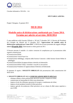 circolare MUD 2014