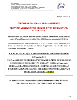 Circolare MUD 2014
