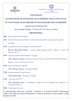 Scarica Allegato - Ordine dei Dottori Commercialisti di CAGLIARI