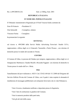 Ric. n.499/2000 R.G.R. Sent. n.136Reg. Sent. 2001 REPUBBLICA